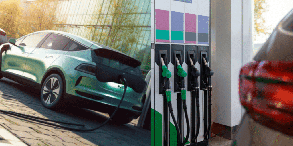 Comparing the difference between electric and gasoline vehicles