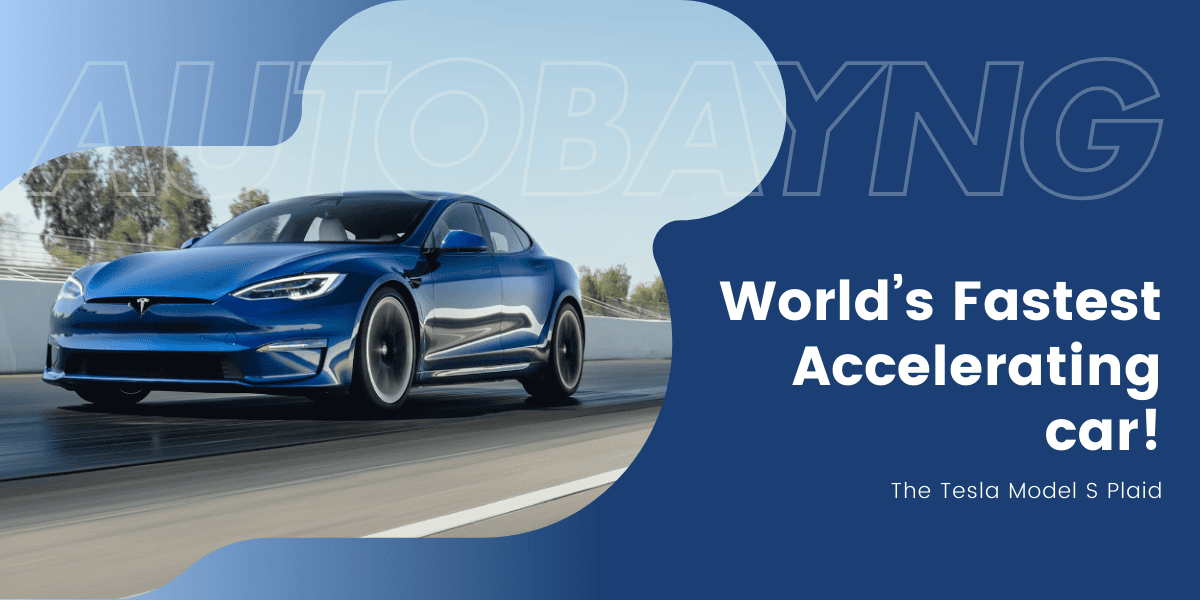 Tesla model s plaid is world's fastest Accelerating car. It moves from 0-60 miles per hour in just 2 seconds