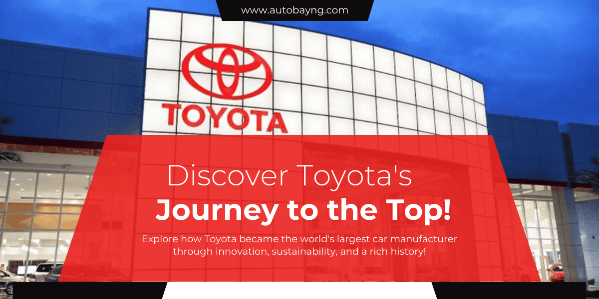 Toyota factory assembly line showcasing vehicles being produced, symbolizing Toyota's status as the world's largest car manufacturer.