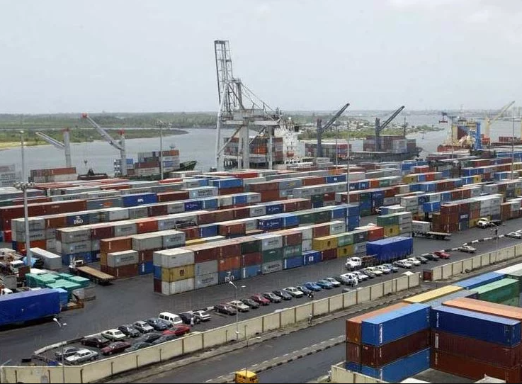 An Image of Tincan Island port in Nigeria with cars offloaded from the containers awaiting customs clearance