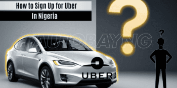 A well maintained sedan featuring from the left registering on the Uber app, showing the sign-up process for new Uber drivers in Nigeria